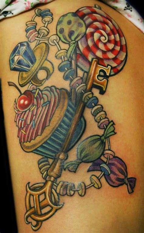 Lollipop cupcake ring pop Candy Key Tattoo by Phedre1985.deviantart.com on @deviantART Sweet ...