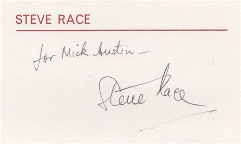 Steve Race Classical BBC Pianist TV Presenter Hand Signed Card | Topics ...