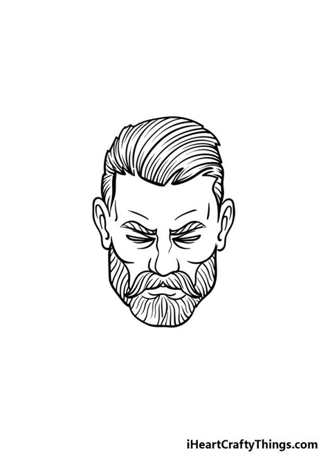 Beard Drawing - How To Draw A Beard Step By Step