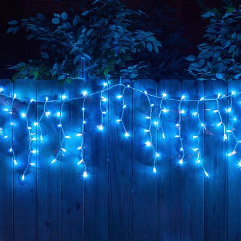 100 Icicle Lights, Blue, White Wire - Yard Envy | Blue aesthetic tumblr, Blue aesthetic dark ...