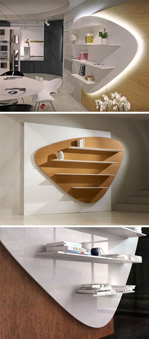 A Bookshelf Inspired by Nature's Curved Beauty