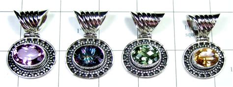 Handmade silver Pendants-4pcs-jyp144, Handcrafted Artisan Silver Jewelry Wholesale India 925 ...