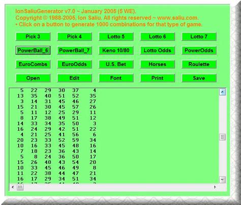 Can you generate Powerball numbers?