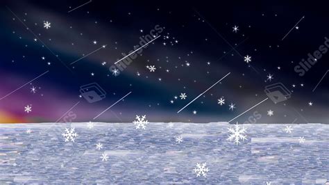 White Snowflake Starry Sky Beautiful Powerpoint Background For Free Download - Slidesdocs