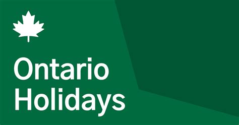 Ontario (ON) statutory holidays in 2025 — Canada Holidays