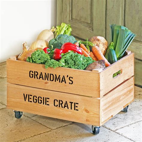 personalised vegetable storage crate by plantabox | notonthehighstreet.com