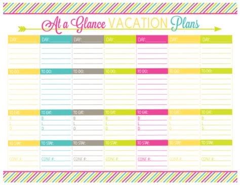 Free+Printable+Vacation+Planner | Vacation itinerary template, Vacation ...