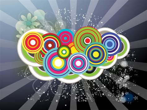 Colorful Circles Background Design Vector Art & Graphics | freevector.com