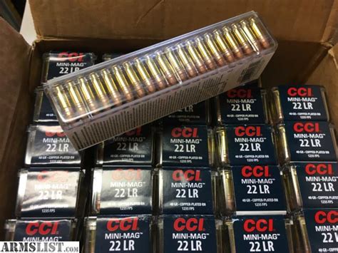 ARMSLIST - For Sale: WTS CCI MINI MAG 5000 rounds