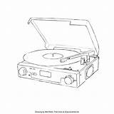 Free Printable coloring Page  Record Player – I Love Mel sketch template