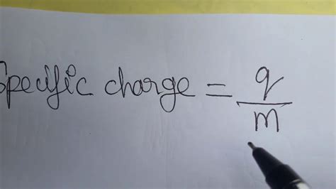 Specific charge SI unit and dimensional formula - YouTube