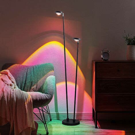 Lindby Edonita LED floor lamp, effect light 2-bulb