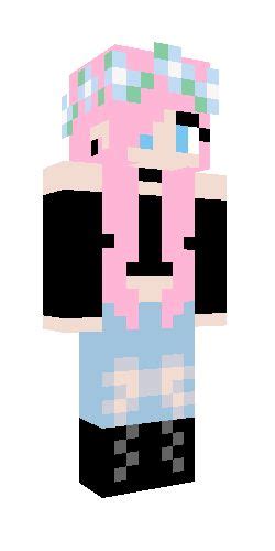 Pink hair girl | Minecraft girl skins, Minecraft skins cute, Minecraft skins