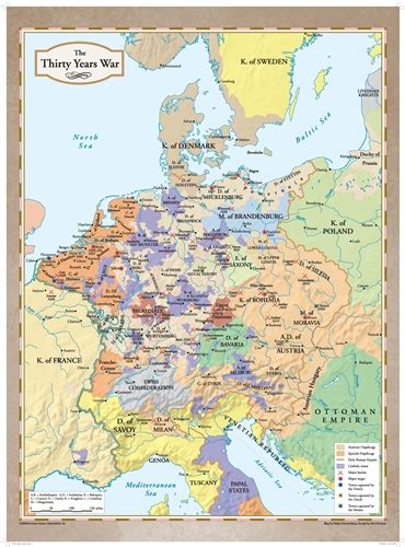 The Thirty Years War Map (unfolded)