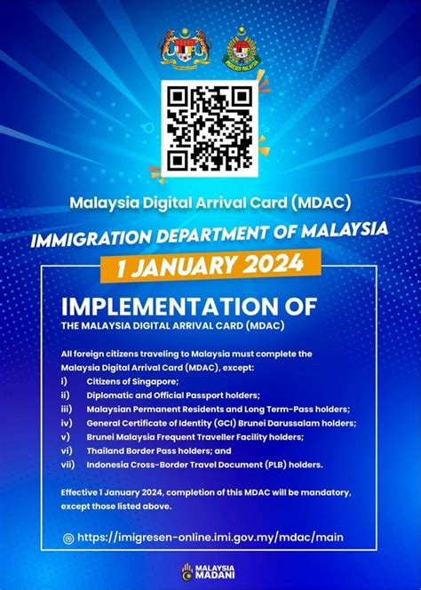 Mandatory Malaysia Digital Arrival Card (MDAC) for travelers entering Malaysia – Ambasciata d ...