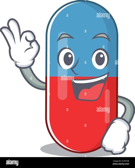 Pills drug cartoon mascot design with Okay finger poses Stock Vector Image & Art - Alamy