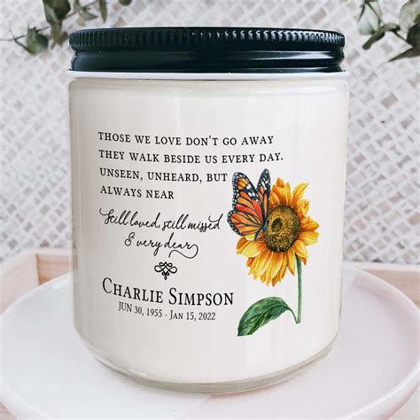 Sympathy Candle Loss Of Mom, Those We Love Don'T Go Away Remembrance Candle, Personalized ...