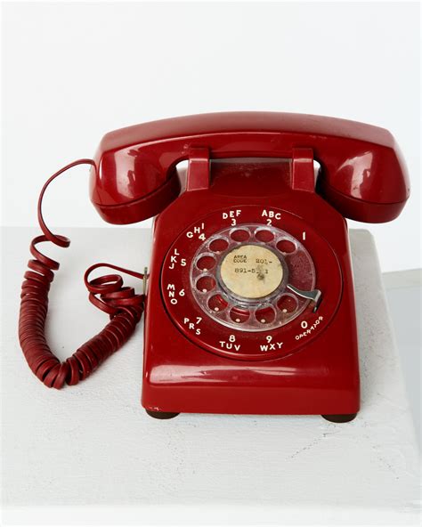 TE010 Red Rotary Phone Prop Rental | ACME Brooklyn