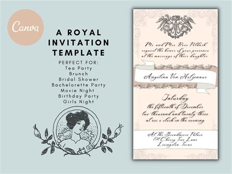 Royal Wedding Invitation Victorian Ball Invite Android & - Etsy