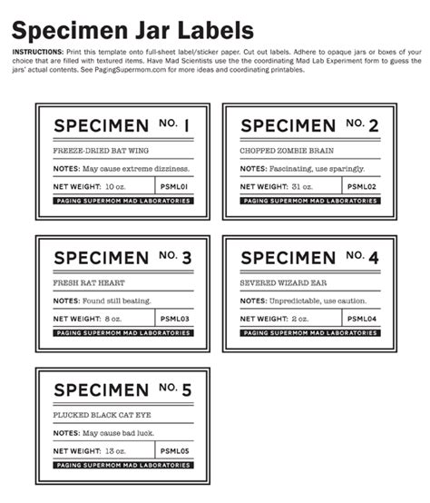 Lab Labels