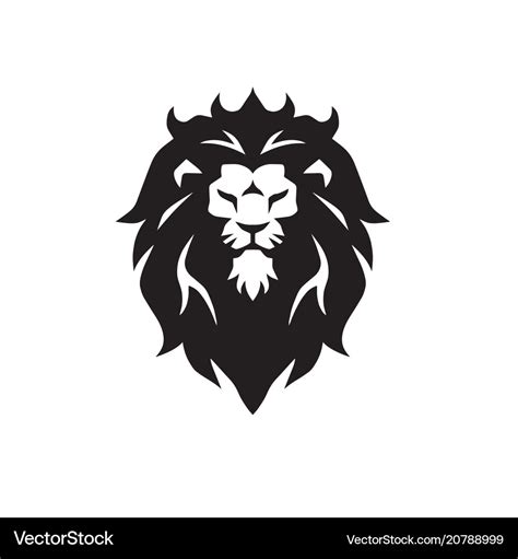 Lion head logo Royalty Free Vector Image - VectorStock