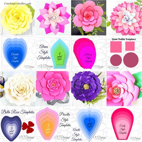 Large Paper Flower Template