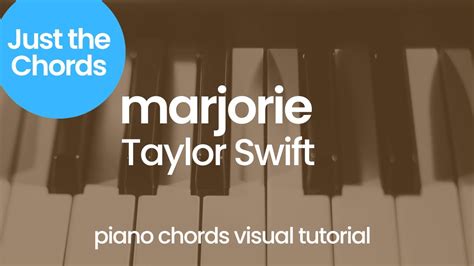 Piano Chords - Marjorie (Taylor Swift) - YouTube