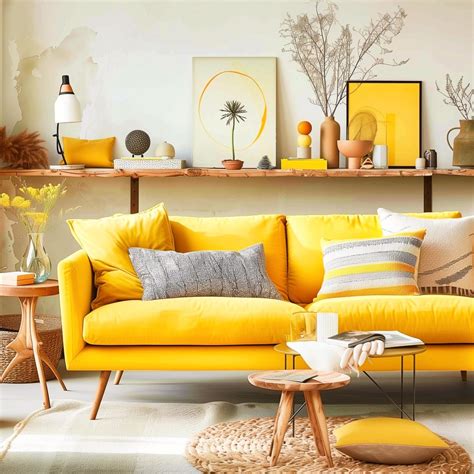 20+ Yellow Couch Living Room Ideas to Add a Pop of Sunshine ...