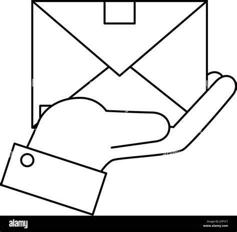 hand holding a envelope icon Stock Vector Image & Art - Alamy