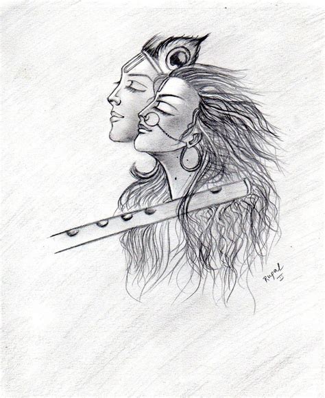 Lost in Love - Radha Krishna pencil sketch | Design art drawing, Pencil drawing images, Art ...