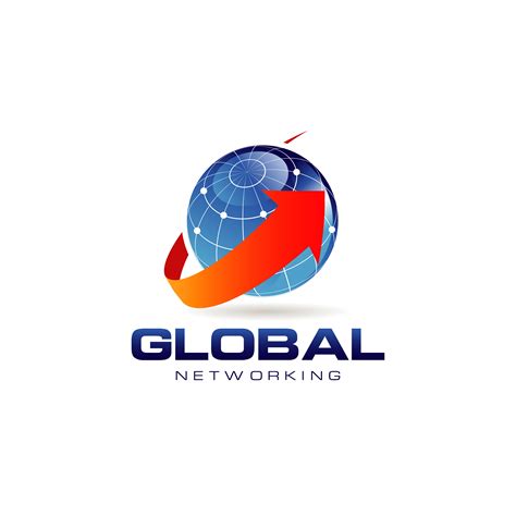 Blue Global Networking Logo 660630 Vector Art at Vecteezy