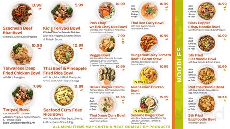 Rice Bowl Deluxe (Callingwood) menu in Edmonton, Alberta, Canada