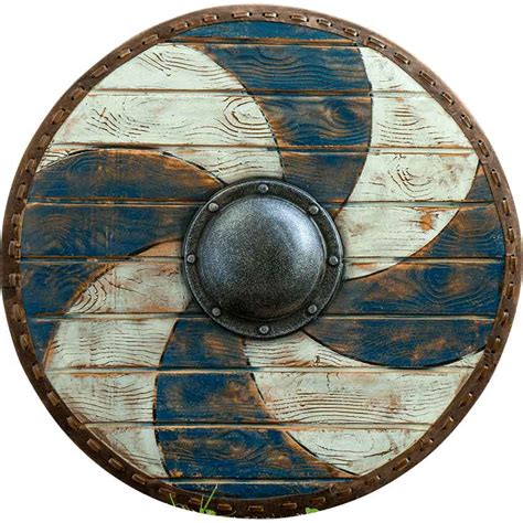 Thegn LARP Shield - Blue/White -70 cm