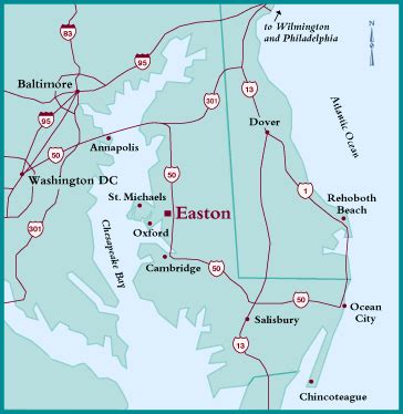 Map Depicting Easton, Maryland