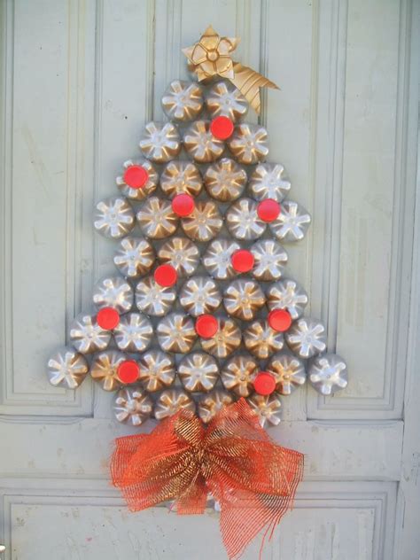 Decoraciones Navideñas Para Puertas Con Material Reciclable Adornos De ...