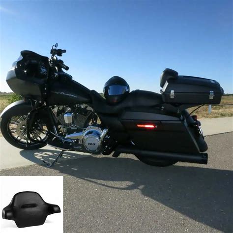 Advan Black Denim Black Chopped Tour Pack luggage Bagger for Harley Street Road Electra Glide ...