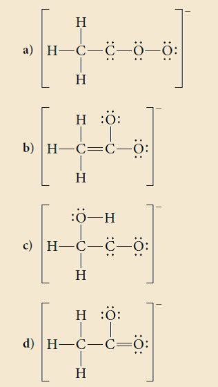 Solved: A Lewis structure for the acetate ion is shown here ...