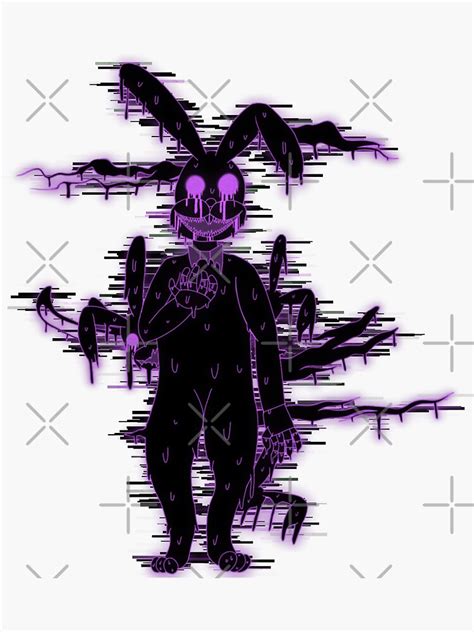 "Glitchtrap fnaf vr princess quest black background " Sticker for Sale by Springtrap164 | Redbubble