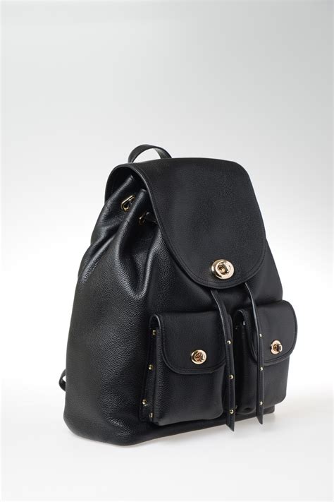 Coach Leather Backpack With External Pockets in Black | Lyst