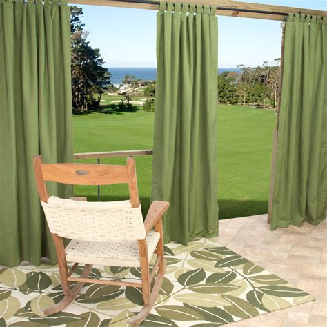 Sunbrella Spectrum Cilantro Outdoor Curtain with Tabs 50 in. x 96 in ...