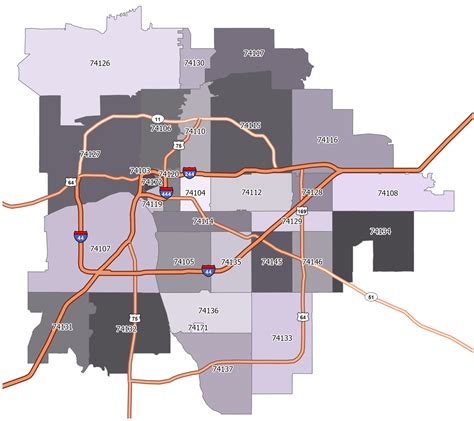 Tulsa Zip Code Map - GIS Geography