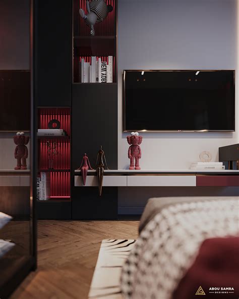 Dark Red Bedroom :: Behance