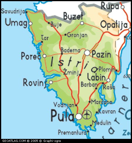 Map of Istria County Croatia Map, Istria Croatia, County Map, City Maps ...