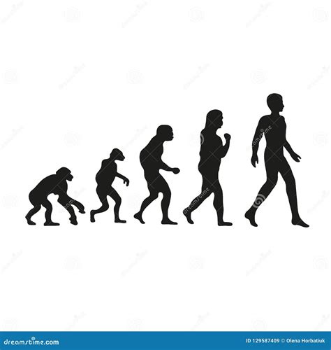 Darwin Evolution of Human. from Monkey To Modern People Stock Vector - Illustration of ...