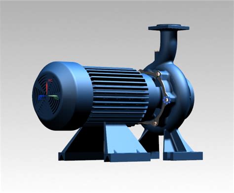 3d close coupled centrifugal water pumps design cad block details dwg ...