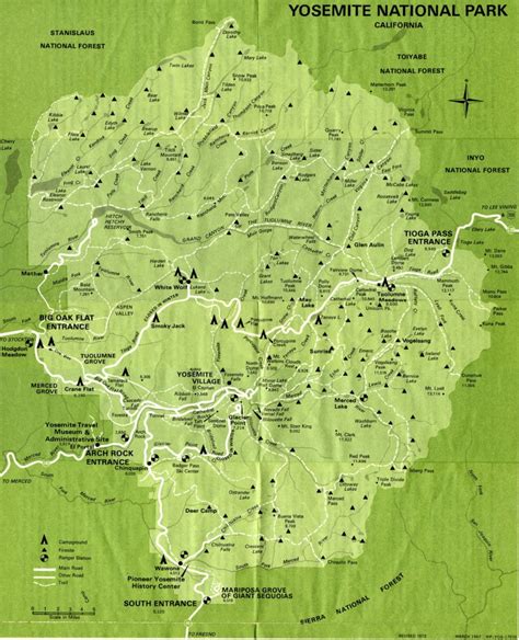 Map Of California And Yosemite - London Top Attractions Map