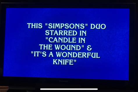 One of tonight’s Jeopardy! Clues : r/TheSimpsons