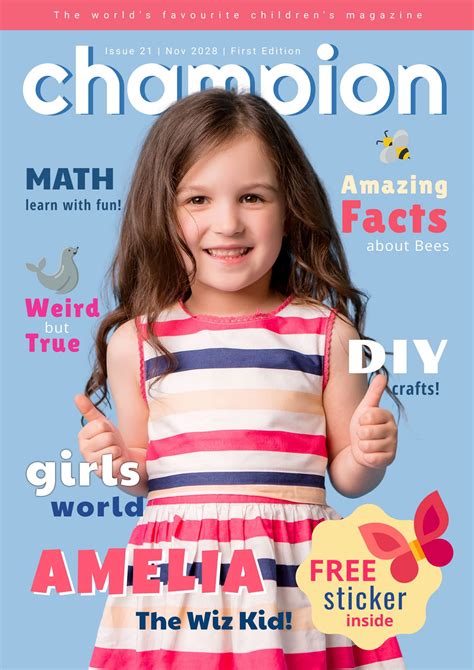 Magazine Cover Page For Kids