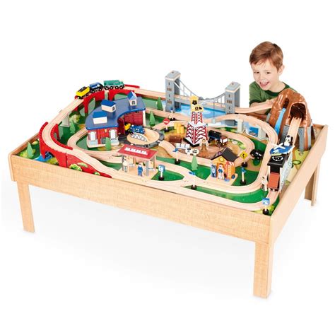 NEW Imaginarium Train Table Inc. 100pcs w Roundhouse Thomas and Brio Compatible