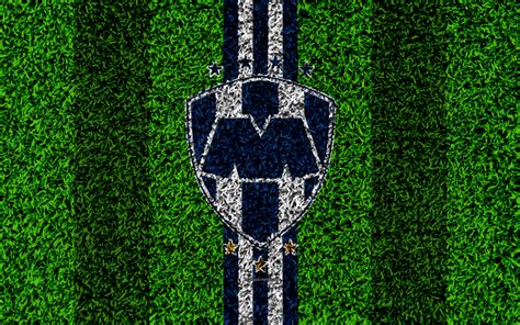 Download wallpapers CF Monterrey, 4k, football lawn, logo, Mexican ...